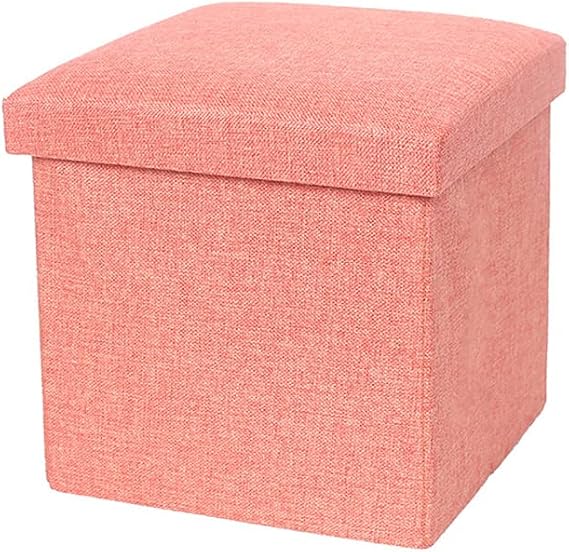 YURRO Small Stool Ottoman Storage Boxes Folding Step,Shoe Bench Seat,Toy Chest Footrest Cube for Sundries Storage Box-Cube Storage Unit with Lid