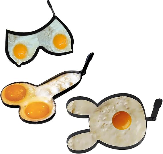 Fun Egg Ring Egg Maker, Egg Making Moulds Omelette Moulds with Handles Kitchen Egg Tools for Egg Ham Breakfast Maker Ring