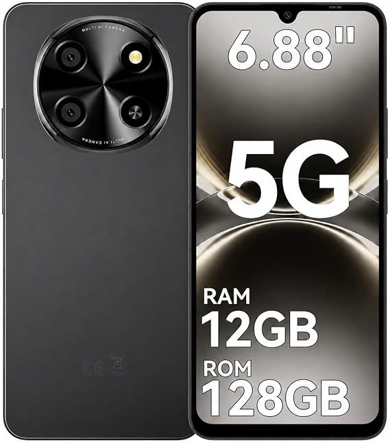 2026 Slim Unlocked Phones for T-Mobile, 5G Android Phone,NFC, 6.88HD,Black