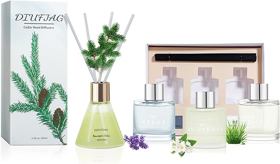 3 Pack Reed Diffuser and Cedar Scent Diffuser