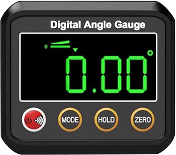 Magnetic Suction Angle Gauge LED Screen Digital Display Degree Finder, High Accuracy 0.1 Electronic Protractor Inclinometer, for Woodworking, Construction, and Car Repair