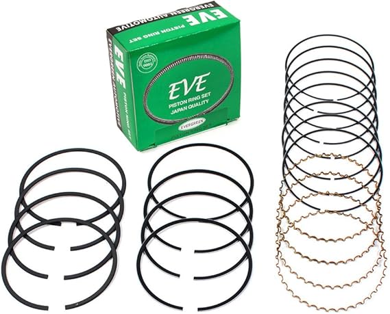 Evergreen RS4034-EVE.50 Compatible With 01-05 Honda Civic EX DX LX HX V-TEC 1.7L D17A1 / D17A2 / D17A6 Engine Piston Ring Set (Oversize 0.50mm = 0.020")