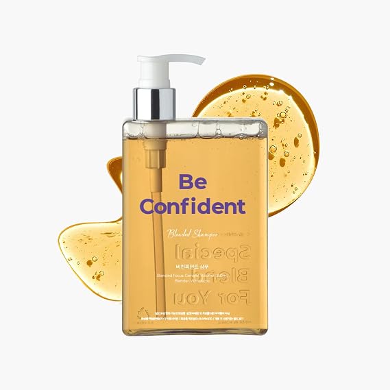 BeConfident Shampoo - Gentle and Effective Hair Loss Solution for Dry + Oily Combination Scalp (12.17 fl oz)