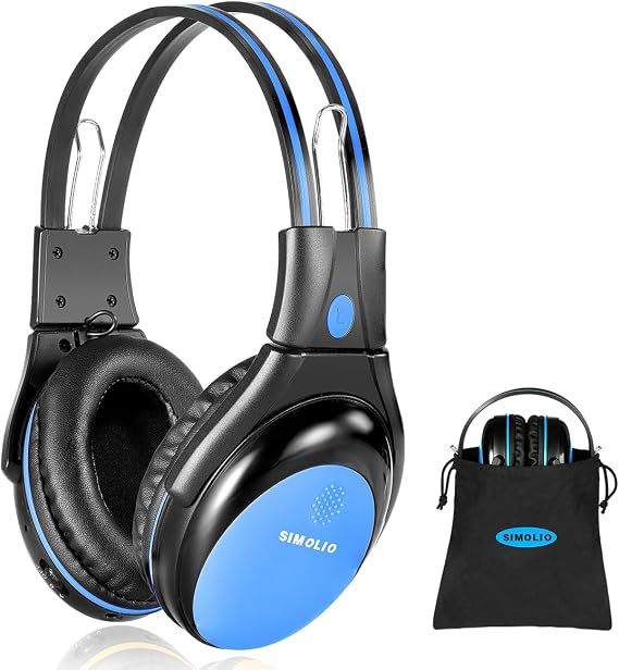 SIMOLIO Wireless IR Headphones, 2 Channel Infrared Headphones for Car DVD
