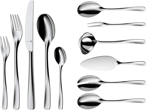 WMF Ambiente Cromargan Protect Cutlery Set for 12 People, Silver, 66-Piece