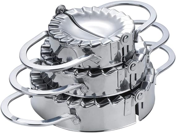 Ravioli Maker Set, FantasyDay 3 Pack Stainless Steel Pierogi Dumpling Maker Wrapper Pastry Dough Press Pie Empanada Press Mould Pastry Crimpers, Pelmeni Dumplings - Home Cooking Kitchen Accessories