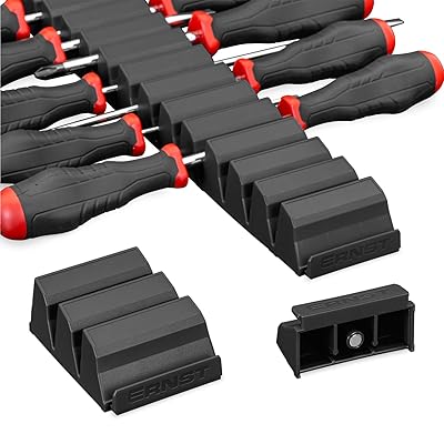 Ernst Manufacturing Screwdriver Pro - Modular Screwdriver Organizer for 13 Tools with Magnetic Base, Black - Made in the USA