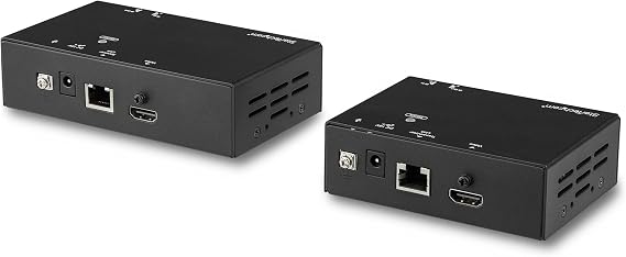 StarTech HDMI Over Cat5e/Cat6 Extender 4K 60Hz 230ft, 1080p to 328ft, TAA | HDBaseT, 4K 60Hz to 70m, 1080p to 100m, Power over cable, Single Cat5e or Cat6, IR remote control