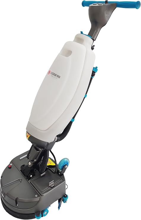 X-Scrub Mini 11" Commercial Grade Automatic Floor Scrubber | Forget the mop and get in all the tight spots with the X-Scrub Mini. Efficiently scrubs the floor and leaves it dry.