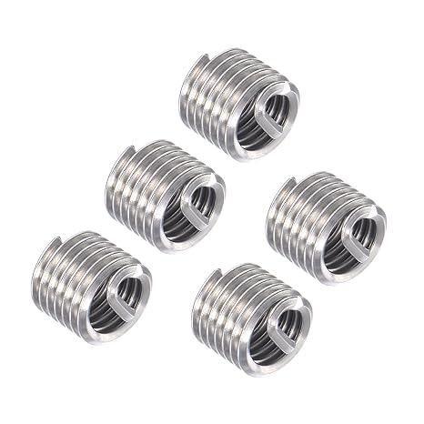 Wire Thread Inserts, 5/16-18 UNC 1.5D 8.7mm Length, 304 Stainless Steel Wire Screw Sleeve Insert Helical Type Coiled - (Applications: for Automotive Repairs), 5pieces