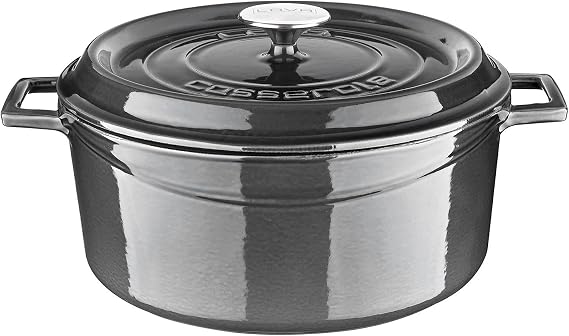 Lava Metal Premium Series - Cast Round Pot, 28 cm, Majolic Grey