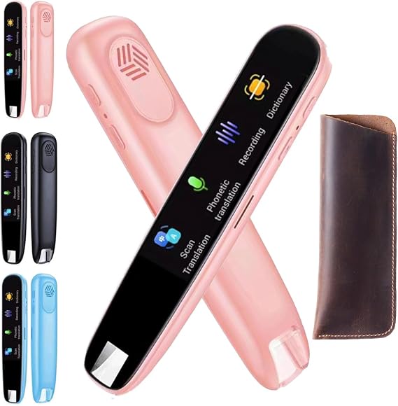 Translator Pen 2.0, Scan Reader Pen, Scansense AI Smart Pen, OCR Digital Translator Pen, 112 Language Translation Scanning Reading Pen, Multipurpose Translation Pen, Real Time Translator Pen (Pink)