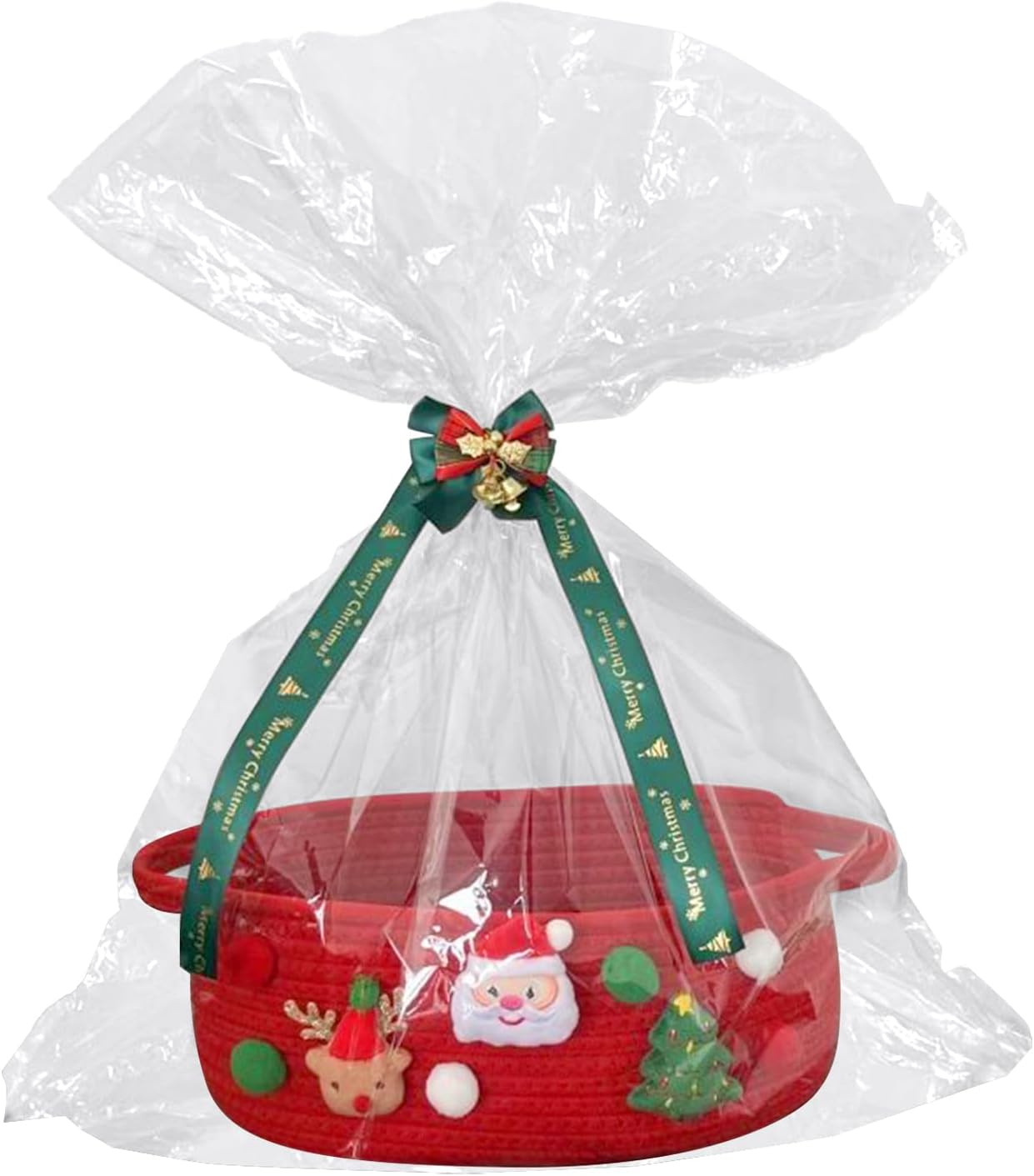 Christmas Baskets,Decorative Basket Gift for Families College | Storage Hamper Treats Box for Men Women Birthday Holiday Celebration Housewarming