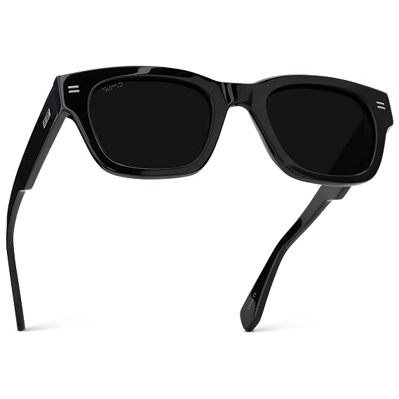 WearMe Pro Clint Men's Polarized Sunglasses, Thick Rectangular Frame Style