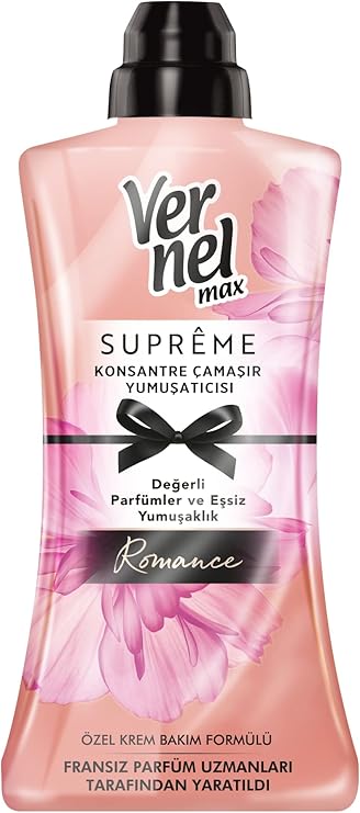 Vernel Max Concentrated Laundry Softener 1200 ml 50 Wash Supreme Romance