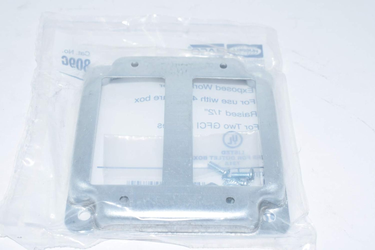 Raco 809C 4 Square Exposed Work Cover, 2 GFCI