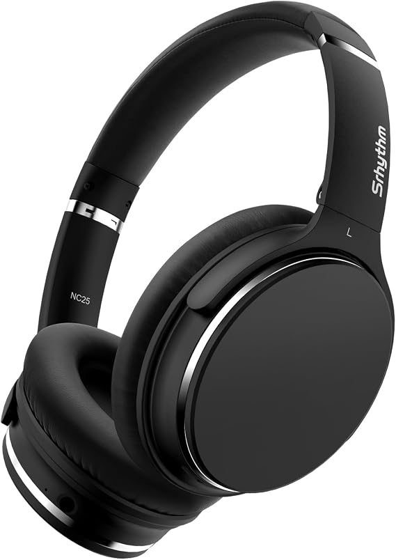 Srhythm NC25 Wireless Headphones Bluetooth 5.3,Lightweight Noise Cancelling Headset Over-Ear with Low Latency,Game Mode