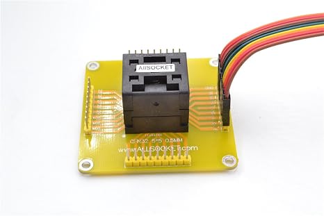 QFN32(5x5)-0.5 MCU IC Test Socket ALLSOCKET QFN32 MLF32 WLCSP32 QFN32-to-DIP32 Programming Adapter QFN32(5x5)-0.5 CP IC550-0324-007-G Pitch 0.5mm IC Size 5x5 Burn-in Socket