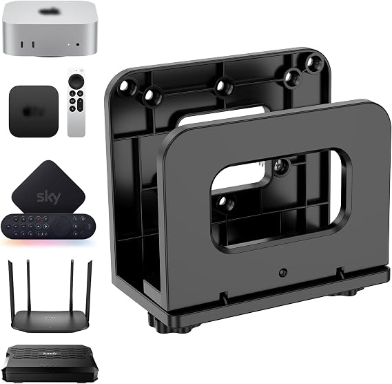sciuU Adjustable Wall Mount VESA Mount for WiFi Router, TV Box & Mini PC