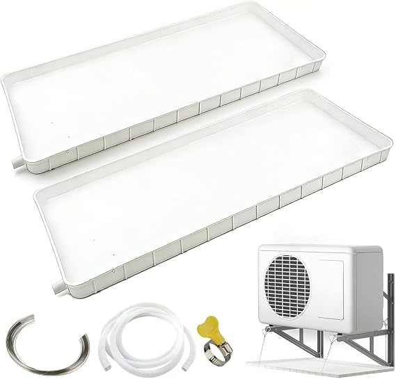 Air Conditioner Drip Tray Kit with Draining Hole and Hose Collector