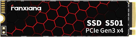Fanxiang S501 SSD 512GB PCIe Gen3.0 x 4 M.2 Type 2280 NVMe 1.4 Built-in ssd 3D NAND Adopts HMB SLC Buffer Technology Trim Function AES Encryption Function High Speed Durable For Gaming
