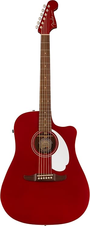 Redondo Player, Walnut Fingerboard, White Pickguard, Candy Apple Red