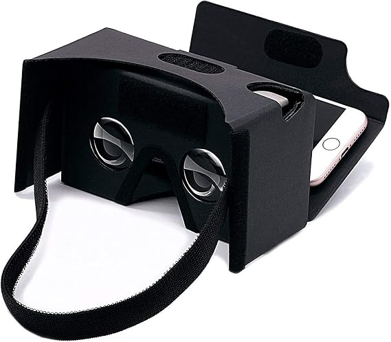 Google Cardboard,VR Headset 3D Box Virtual Reality Glasses with Big Clear 3D Optical Lens and Comfortable Head Strap for All 3-6 Inch Smartphones