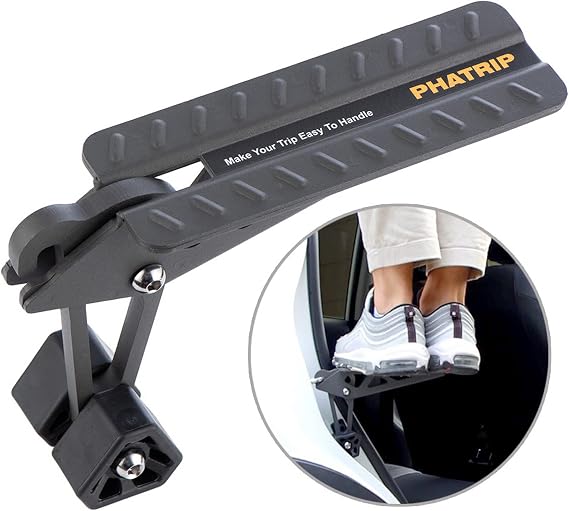 Car Door Step, Folding Car Door Pedal, Ladder for Cars, Easy to Get to the Roof, Universal Doorstep, Fits Vehicles with U-Door Traps, SUV, Jeep, RV