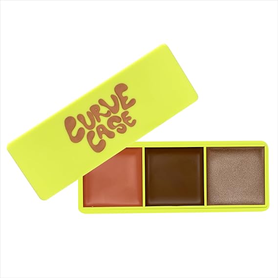 Made by Mitchell | Mini Curve Case | Make-up Palettes | Medium | Medium Shade Selection | 3-Pan Palette | Features a Bronzer, Blush & Highlighter | Suitable for All Skin Types