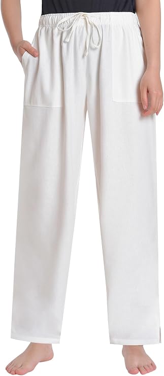 Weintee Women's Petite Linen Pants Petite Length