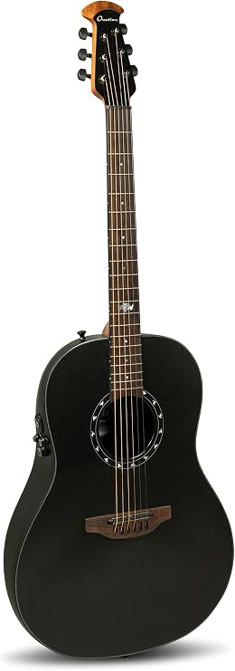Ovation Ultra E 1516 Mid Depth Acoustic-electric Guitar - Pitch Black
