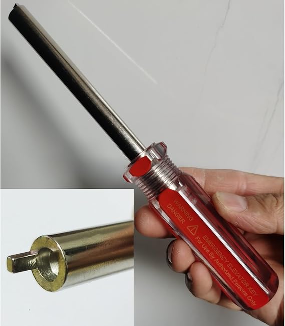 Swing Door Man Lift Elevator Door Key for G.A.L. M-Lock with Handle (1, Red)