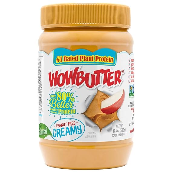 Wowbutter Natural Peanut Free Creamy 1.1lb Jar