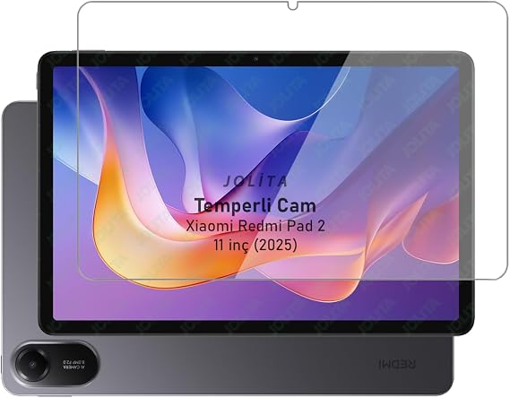Jolita Xiaomi Redmi Pad 2 11 inç Uyumlu Temperli Ekran Koruyucu Kırılmaz Cam 2025 11"