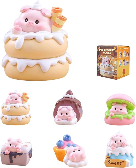 Pig Dessert House Series Blind Box Figures | Collectible Toys, Birthday Gift, Home Decorations, Single Box