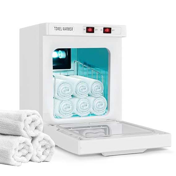 Hot Towel Cabinet 5L, Hot Towel Warmer Cabinet, Extra Large Capacity Heater for Spa, Massage, Salon, Home Use (White 5L)