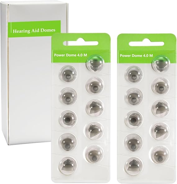 Hearing Aid Domes for Phonak Replacements, Phonak Hearing Aid Domes (Phonak Open Domes Medium Size / 2 Packs）, Universal Domes for Phonak Hearing Aid Accessories.