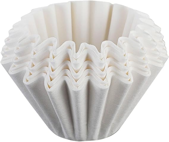 50PCS Cake Shaped Coffee Filter Paper – White Patterned Bowl Liners for 1