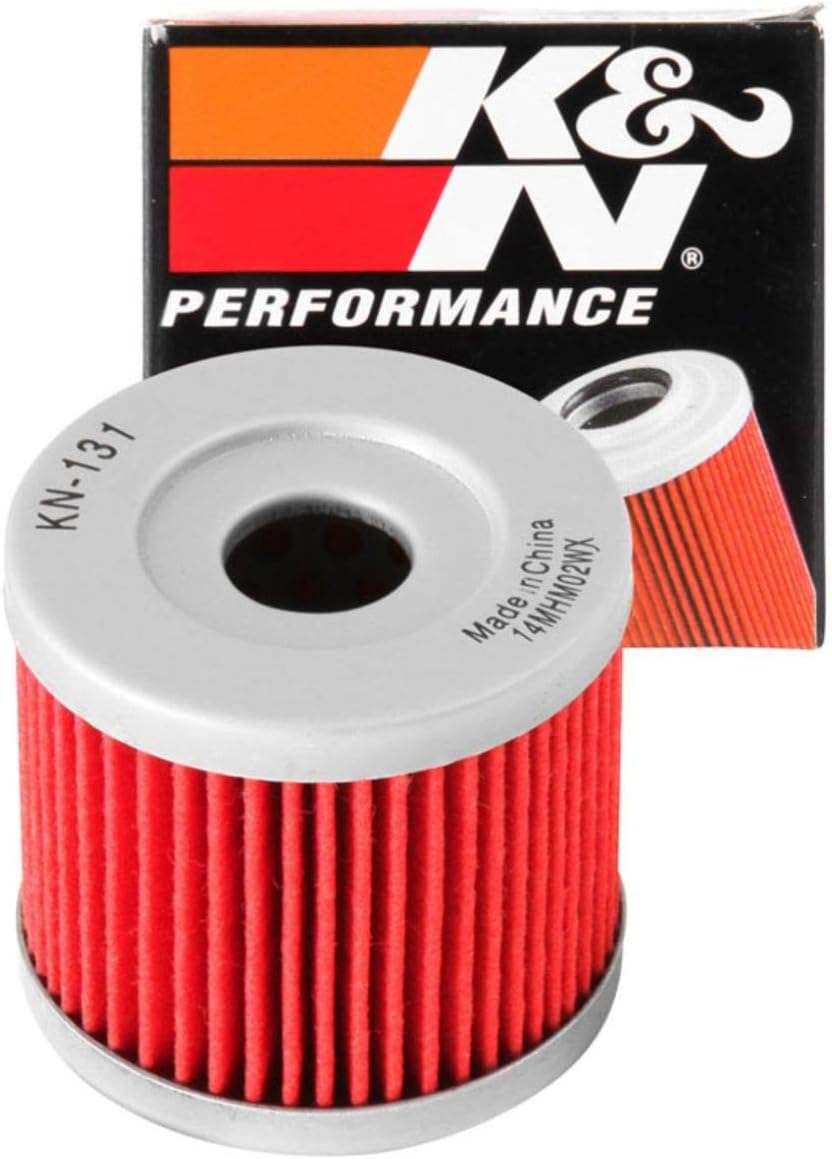 K&N Motorcycle Oil Filter: High Performance, Premium, Designed to be used with Synthetic or Conventional Oils: Fits Select izuki, Hyosung Vehicles, KN-131