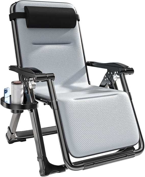 Zero Gravity Recliner, Balcony Office Siesta Chair, Garden Sun Loungers, Aluminum Alloy Reclining Lounge Chair with Cotton Pad