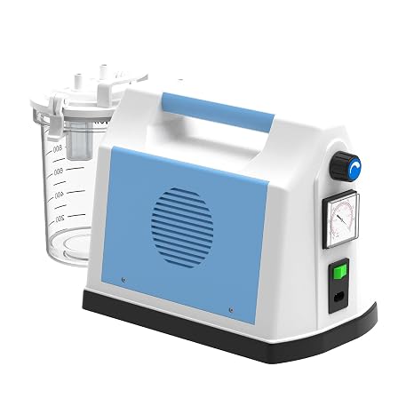 Portable Suction Unit Machine - Home & Veterinary Use for Phlegm, Mucus, Sputum Aspiration Quiet Tabletop Household Aspirator - Ideal for Elderly, Pets, Homecare