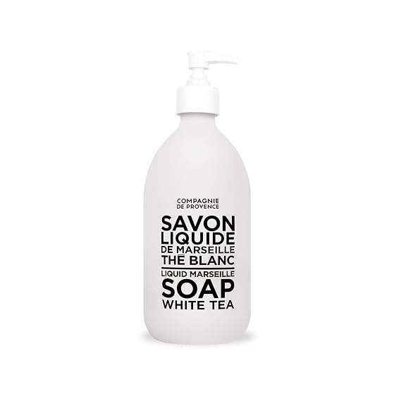 Compagnie de Provence Savon de Marseille Liquid Soap, White Tea, 16.7 Fl Oz