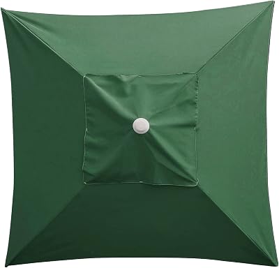 6.5ft Patio Umbrella Replacement Canopy, Market Umbrella Covers Top Outdoor Umbrella Canopy with 4 Ribs, Umbrella Cantilever Parasols Replacement Top Green