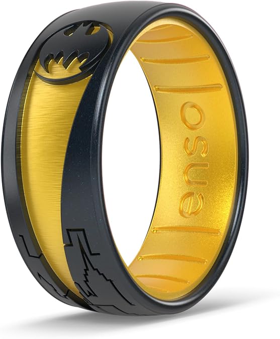 Enso Rings DC Comics Collection - Etched Silicone Ring - Comfortable, Breathable, and Safe