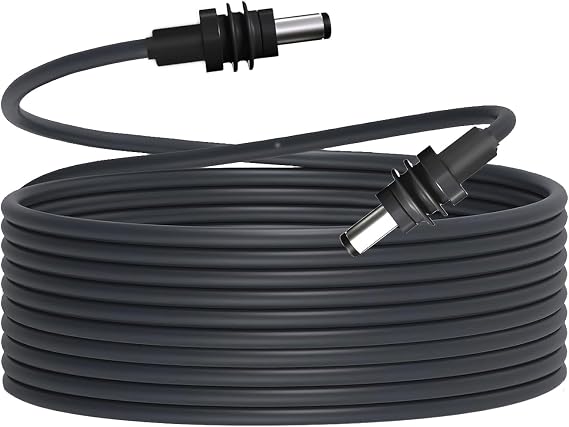 DC5521 Power Extension Cable for Starlink Mini 10FT 25FT 50FT 16AWG Waterproof DC 5521 Cord DC Male to Male Extension Cable for Starklink Mini Work 20V/65W+PD Source Male to Male 10FT
