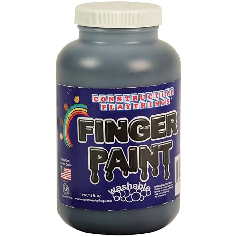 Constructive Playthings-SAR-94-01 Washable Finger Paint - Black