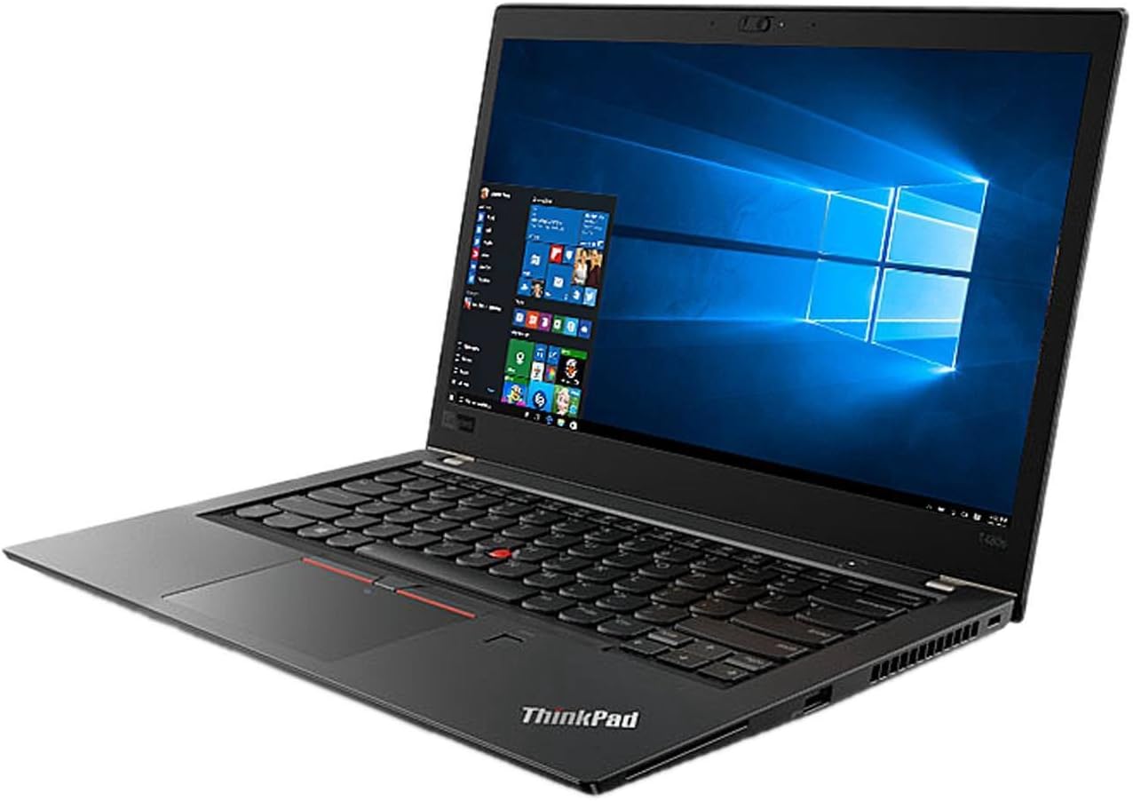 Lenovo ThinkPad T480s Windows 10 Pro Laptop - Intel Core i7-8550U, 24GB RAM, 1TB PCIe NVMe SSD, 14 IPS FHD 1920x1080 Matte Display, Fingerprint Reader, Black Color