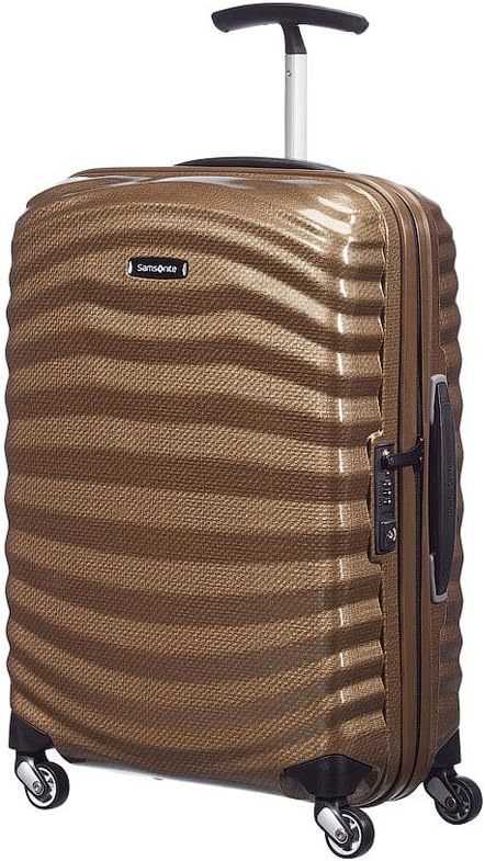 Samsonite Lite-Shock - Spinner S, Cabin Luggage, 55 cm, 36 L, Brown (Sand)