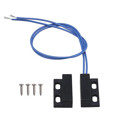 AC110-220V Door Window Reed Switch Black Normally Open Magnetic Door Contacts Switch