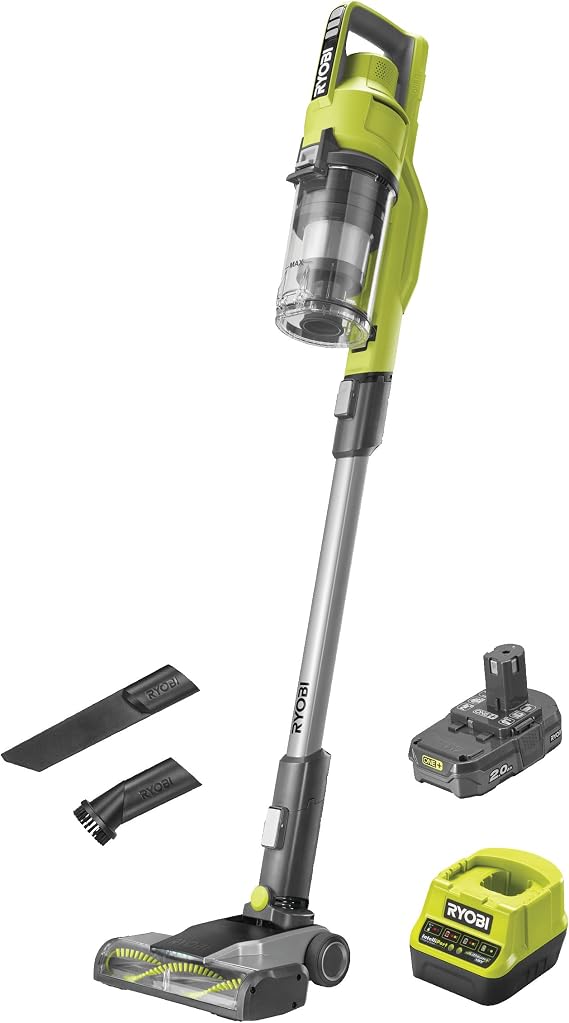 Ryobi RSV18-0 Battery Vacuum Cleaner 18V ONE+ 820l/min 600ml 24cm Kit 2.0 Ah